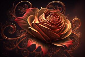 Captivating Close-Up of a Beautiful Rose for a Romantic Valentine's Day photo