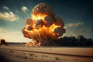 Devastating Nuclear Explosion Unleashes Its Destructive Power in the Desert photo