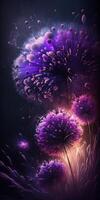 Dazzling Purple Fireworks Lighting Up the Night Sky in Stunning Detail photo