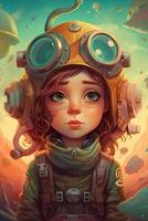 The Flying Girl A Cute Pilot in a Dreamy Comic World photo