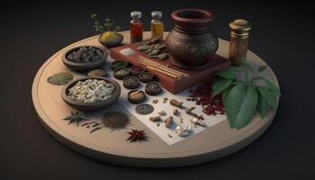 The Art of Traditional Chinese Medicine A Display of Healing Herbs photo