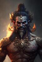 The Mighty Ravana A Stunning Portrait of the Mythical Indian Demon King photo