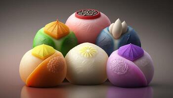 Vibrant Yuanxiao Rice Balls in Assorted Colors photo