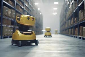 Automated Warehouse Management AI-Controlled Robotics for Efficient Inventory Handling photo