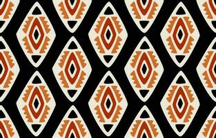 Ethnic abstract ikat art. Seamless pattern in tribal, folk embroidery, and Mexican style. Aztec geometric art ornament print. Design for carpet, wallpaper, clothing, wrapping, fabric, cover, textile. vector