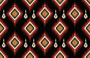 étnico resumen ikat Arte. sin costura modelo en tribal, gente bordado, y mexicano estilo. azteca geométrico Arte ornamento impresión. diseño para alfombra, fondo de pantalla, ropa, envase, tela, cubrir, textil. vector