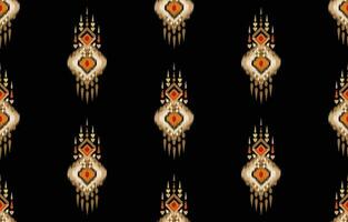 étnico resumen ikat Arte. sin costura modelo en tribal, gente bordado, y mexicano estilo. azteca geométrico Arte ornamento impresión. diseño para alfombra, fondo de pantalla, ropa, envase, tela, cubrir, textil. vector