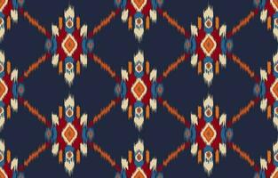 Ethnic abstract ikat art. Seamless pattern in tribal, folk embroidery, and Mexican style. Aztec geometric art ornament print. Design for carpet, wallpaper, clothing, wrapping, fabric, cover, textile. vector