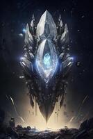 Modern extraterrestrial technology energy source crystal free energy content photo