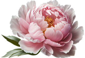 rose pivoine transparent arrière-plan, génératif ai, rose pivoine png