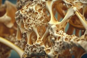 Magnified View of Bone Structure Under the Microscope AI generated photo