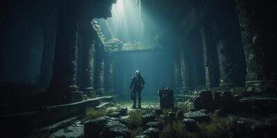 Exploring the Ancient Sunken Ruins Divers Beneath the Waves photo