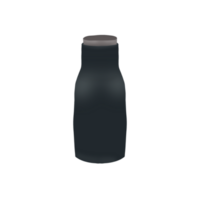 botella de agua negra png