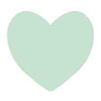 Lovely light green heart png