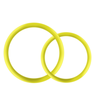 Twin gold rings png