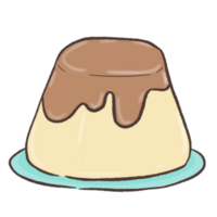 Lovely pudding in plate png