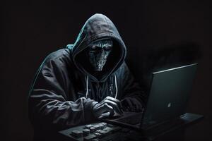 pishing cibercrimen hacker ataque en línea crimen ai generado foto