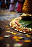 onam el cosecha festival de kerala, India ai generado foto