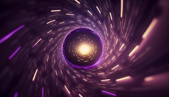 Dimensions Collide Abstract Representation of a Vortex Tunnel Leading to Time Travel Portal photo