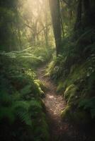 Wandering through the Lush Rainforest A Path Less Traveled photo