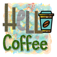 café sublimation conception png