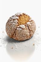 The Crispy and Crunchy Italian Treat Isolated Amaretti Cookies on a White Background photo