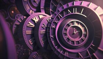 Chrono Portals Time Travel through Strange Clock Faces and Symbols photo