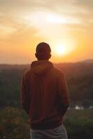 Awe-inspiring Sunrise View at Mountain Camping Site photo