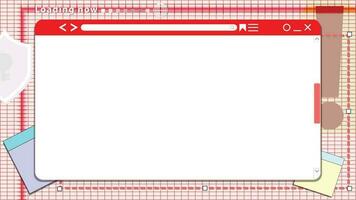 Interface window, tab website, web browser, web page, flat window and app homepage display with PC icons toolbar. vector