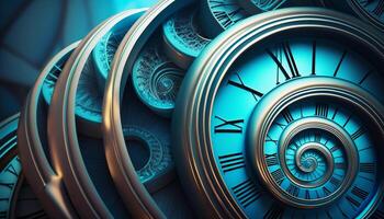 Chrono Portals Time Travel through Strange Clock Faces and Symbols photo