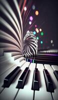 Musical Vortex An Abstract Composition of Piano Keys Representing Sound Waves photo