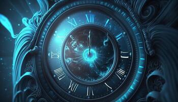 Chrono Portals Time Travel through Strange Clock Faces and Symbols photo