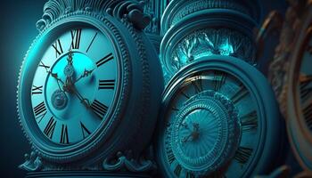 Chrono Portals Time Travel through Strange Clock Faces and Symbols photo