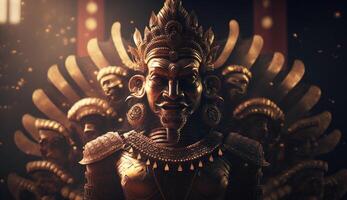 The Mighty Ravana A Stunning Portrait of the Mythical Indian Demon King photo