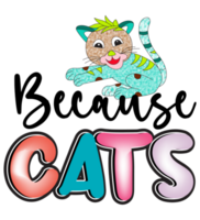 gato sublimación diseño png