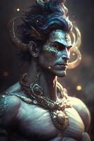 Majestic Portrait of Indra, the King of the Elements photo
