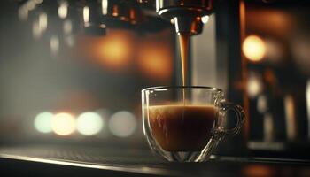 The Aroma of Italian Espresso in a Cup photo