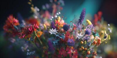 Colorful Blossoms in Abstraction A Celebration of Nature photo