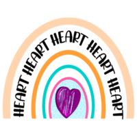 corazón sublimación diseño png