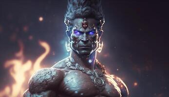 Majestic Portrait of Indra, the King of the Elements photo