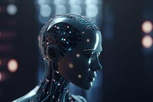 Revolutionizing Robotics with AI Conceptual Illustration photo