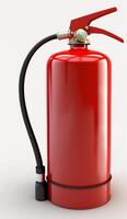 Isolated Fire Extinguisher on White Background - Essential Safety Equipment for Emergencies photo