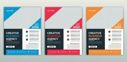 Creative business agency flyer template design . marketing, business proposal, promotion, advertise, publication, cover page. marketing social media post template. vector