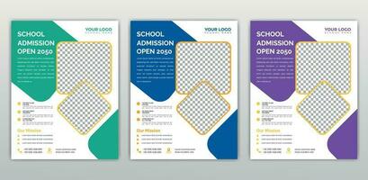 School admission flyer design, kids education leaflet brochure, cover layout School Admission Open Flyer Design Template Vector Education Center poster, Kids Education Flyer Template.