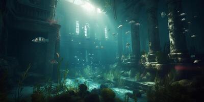 Majestic Underwater Ruins A Glimpse into the Lost City of Atlantis photo