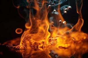 Vibrant 3D Illustration Depicting the Chemical Process of Combustion in Action photo