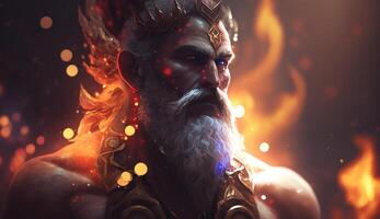 Majestic Portrait of Indra, the King of the Elements photo