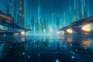 Aquapolis The Futuristic City of Waterways and Underwater Routes photo