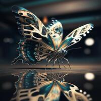 Beautiful close-up illustration of a hyper-realistic butterfly photo