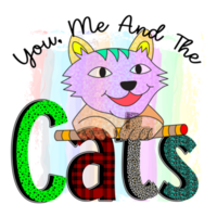 gato sublimación diseño png